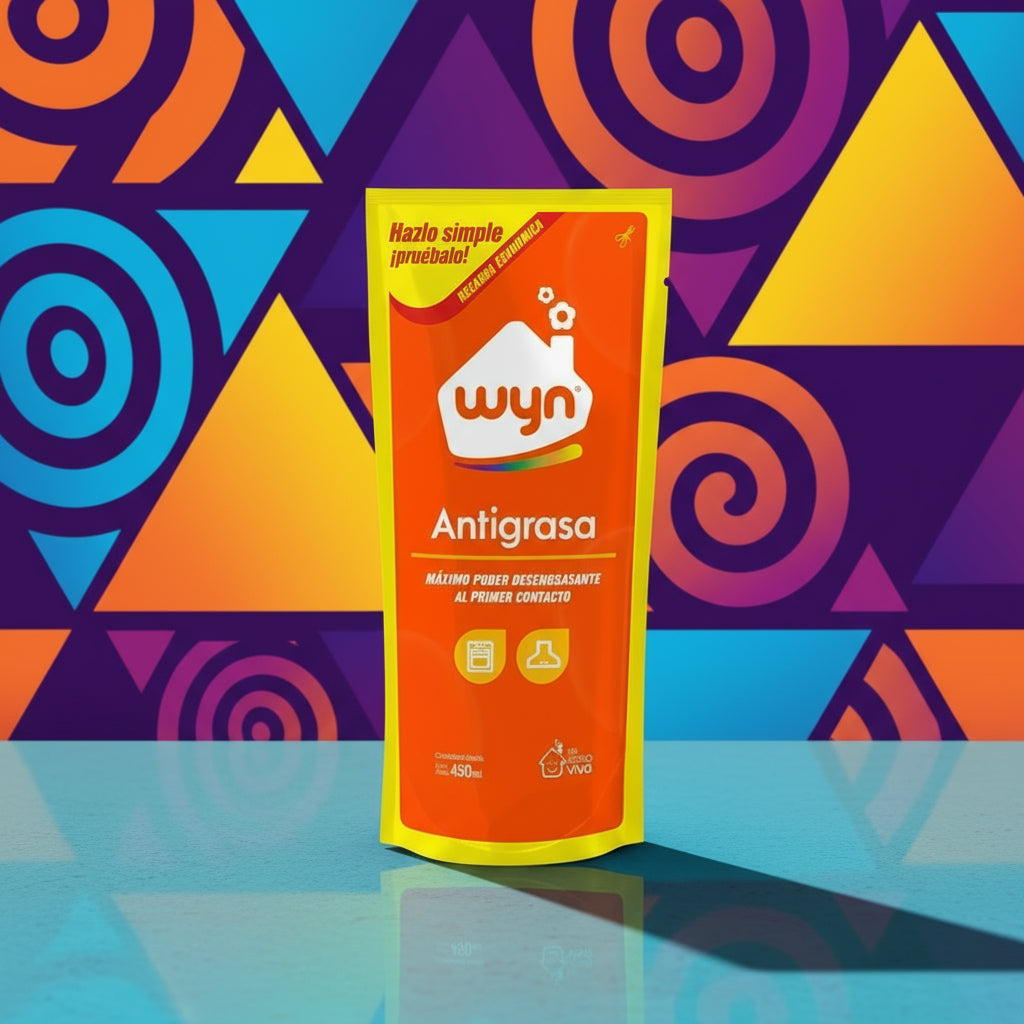 Limpiador Liquido Wyn Antigrasa Doy Pack 450 ml