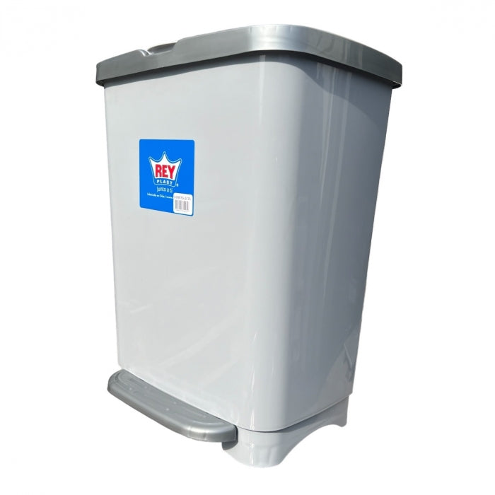 Basurero Pedal 25 Lt Gris Chile Reyplast