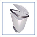 Basurero Pedal 25 Lt Blanco Chile Reyplast