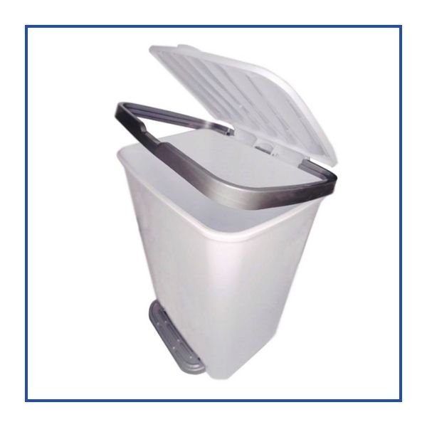 Basurero Pedal 25 Lt Blanco Chile Reyplast