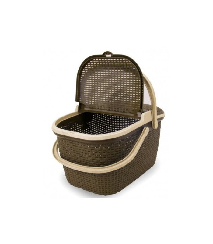 Canasta Taverna Modelo Ratan Marron Almendra