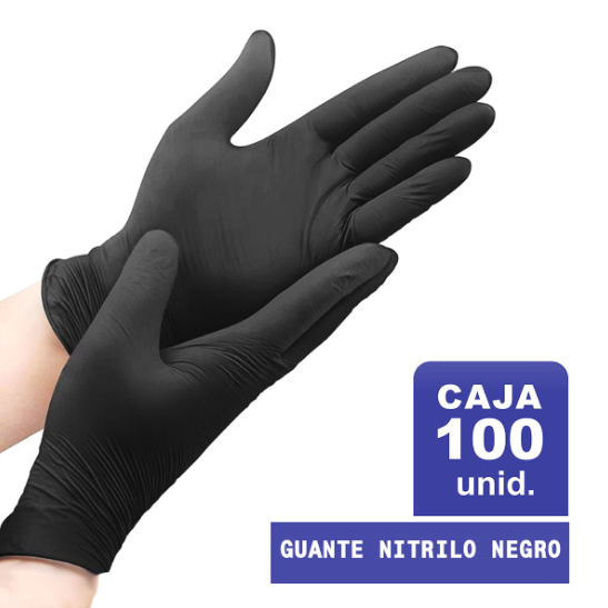 Guante Nitrilo Negro Caja 100 Unidades