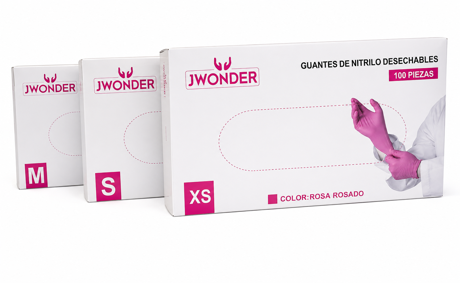 Guante Nitrilo Rosado JWANDER
