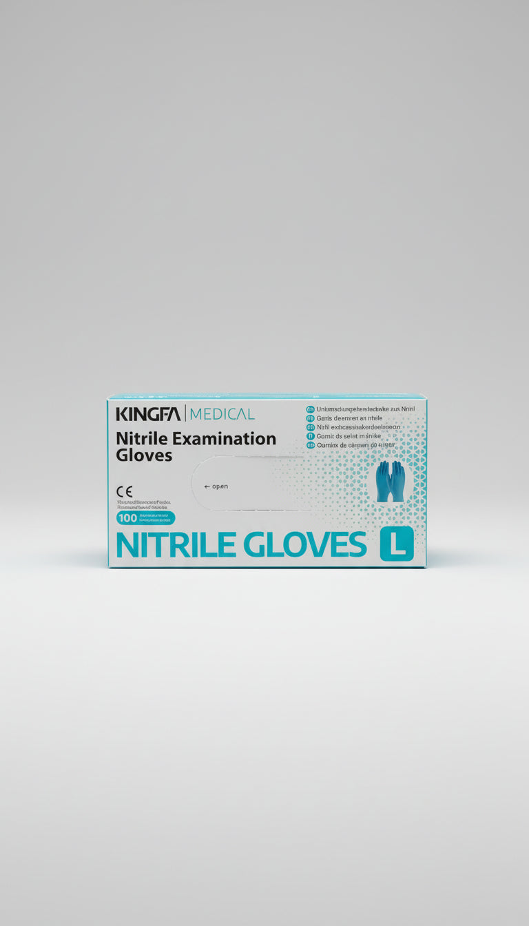 Guantes De Nitrilo Azul Caja De 100 U