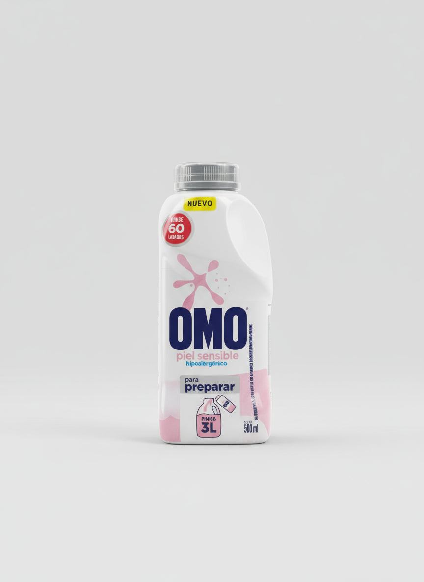 Detergente Líquido Omo Piel Sensible para diluir 500 ml