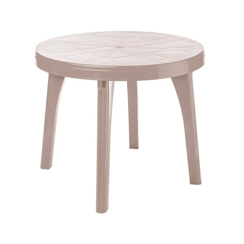 Mesa Redonda Coral Nueve Taupe ReyPlast