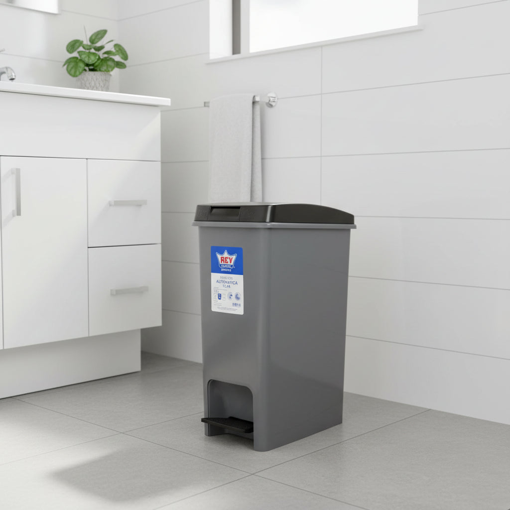 Papelera Automática CLIN Gris 13 Litros Reyplast
