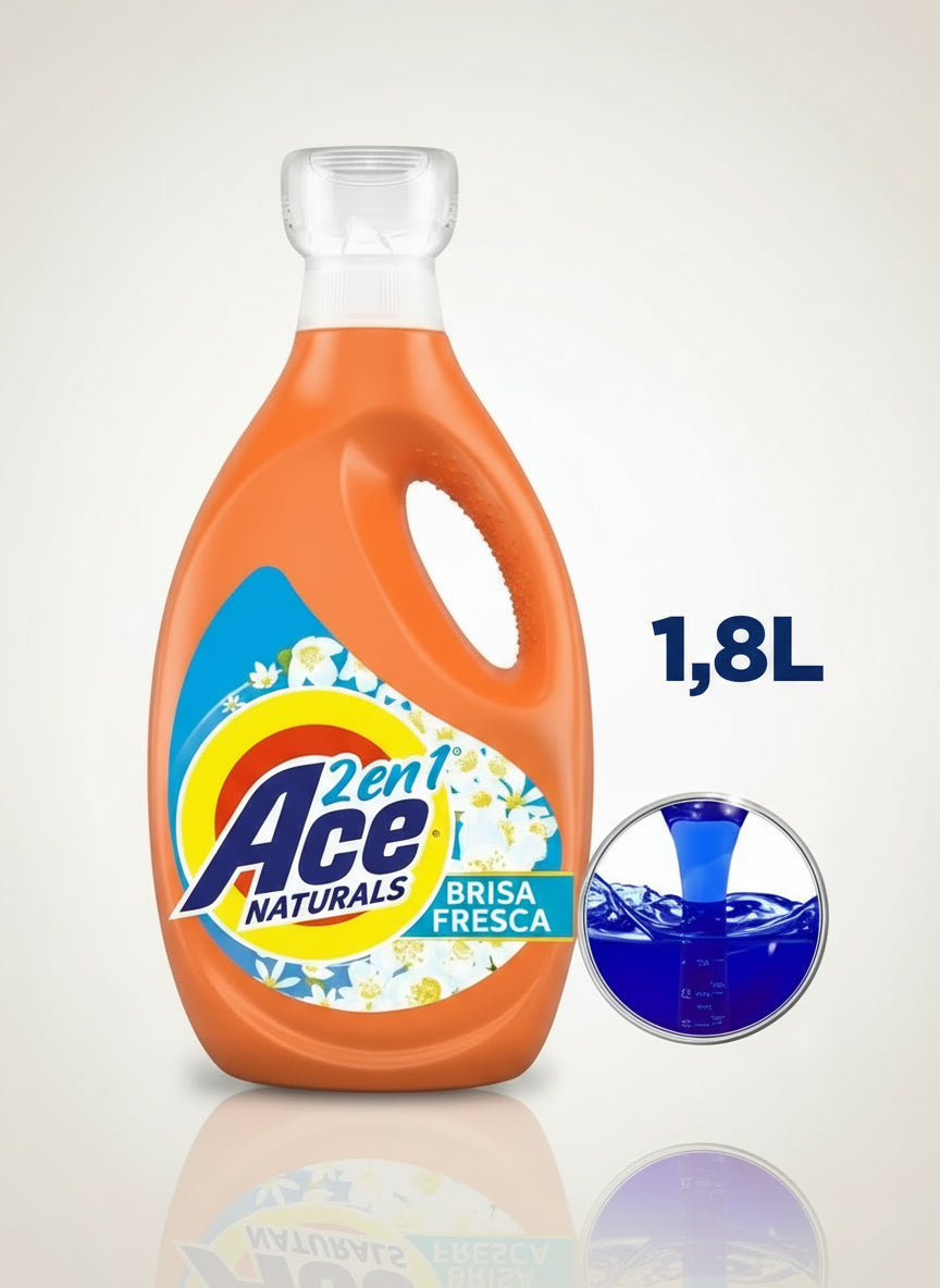 Ace Detergente Líquido 2 en 1 Brisa Fresca 1.9 L