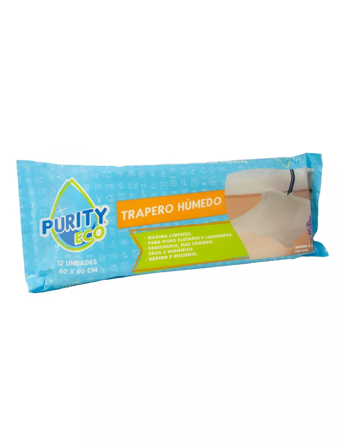 Trapero Humedo Purity 12 U Lavanda Piso Flotante